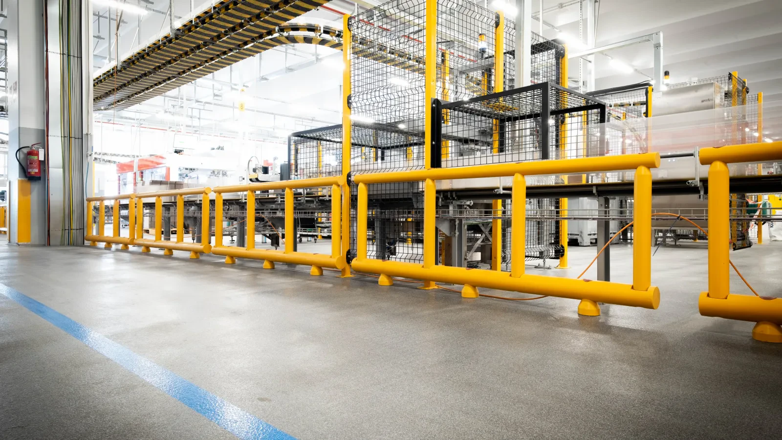 Layered protection at the edge of racking
