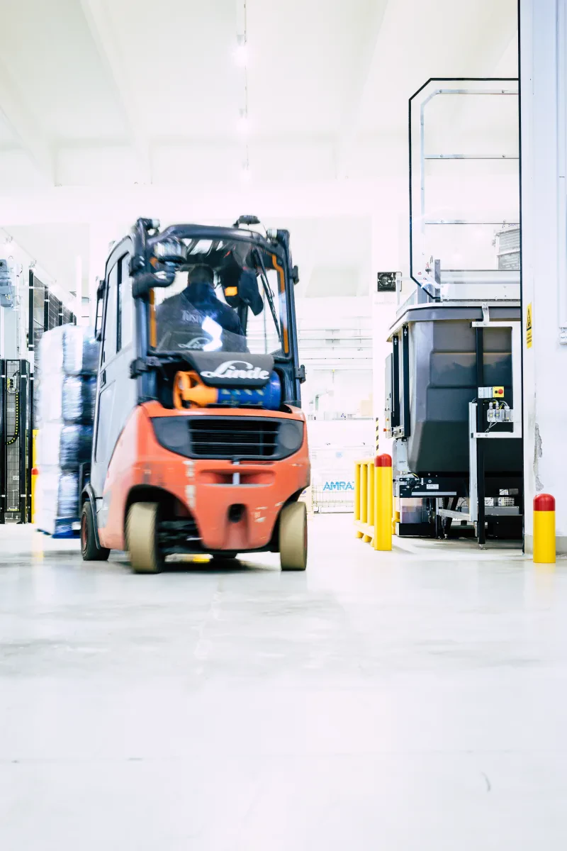 Food production: impact protection for doors, racks and pallet-truck routes