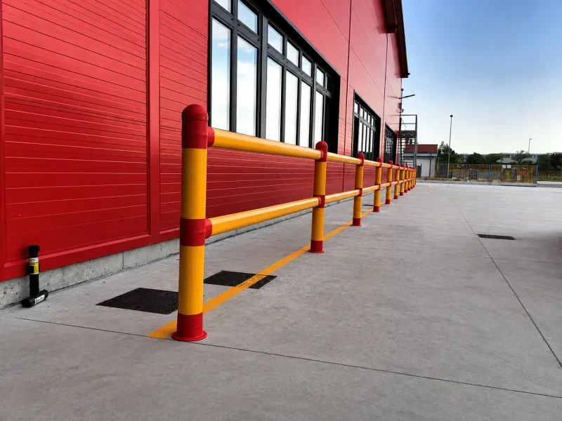 How to separate pedestrians and vehicles without blocking flow