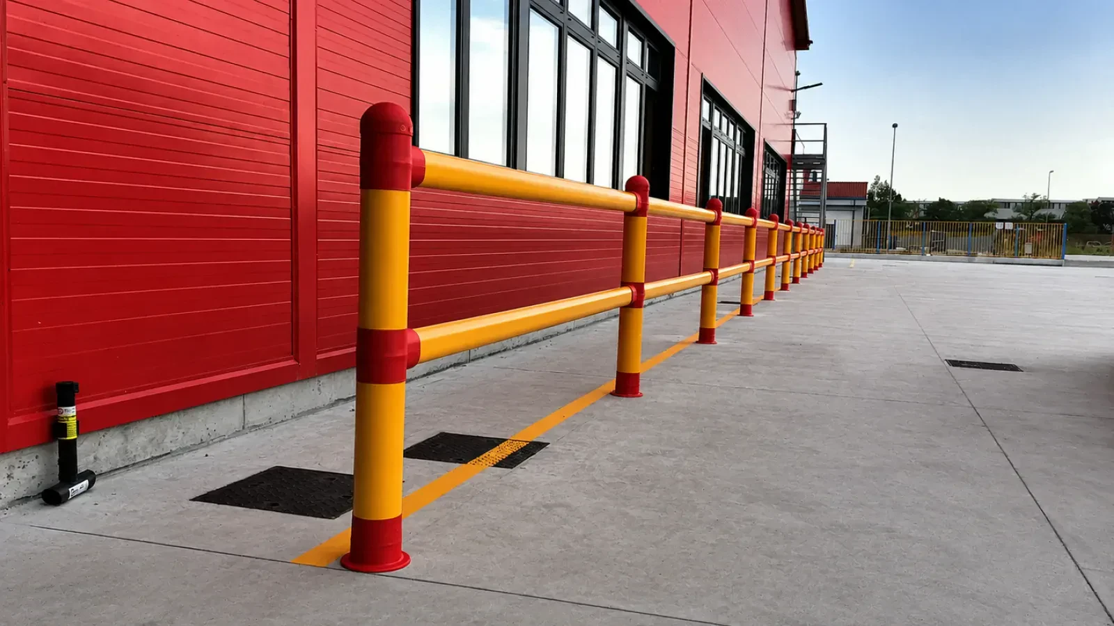 Separate routes for pedestrians and vehicles