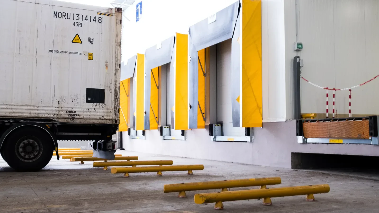 Separate truck, forklift and pedestrian movement