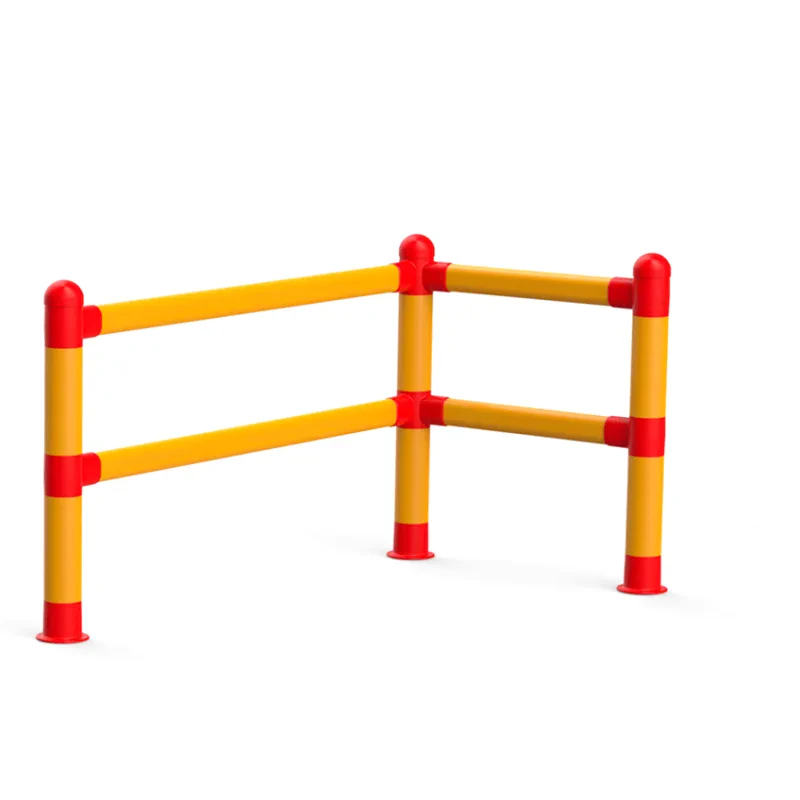 Double pedestrian traffic segregation barrier
