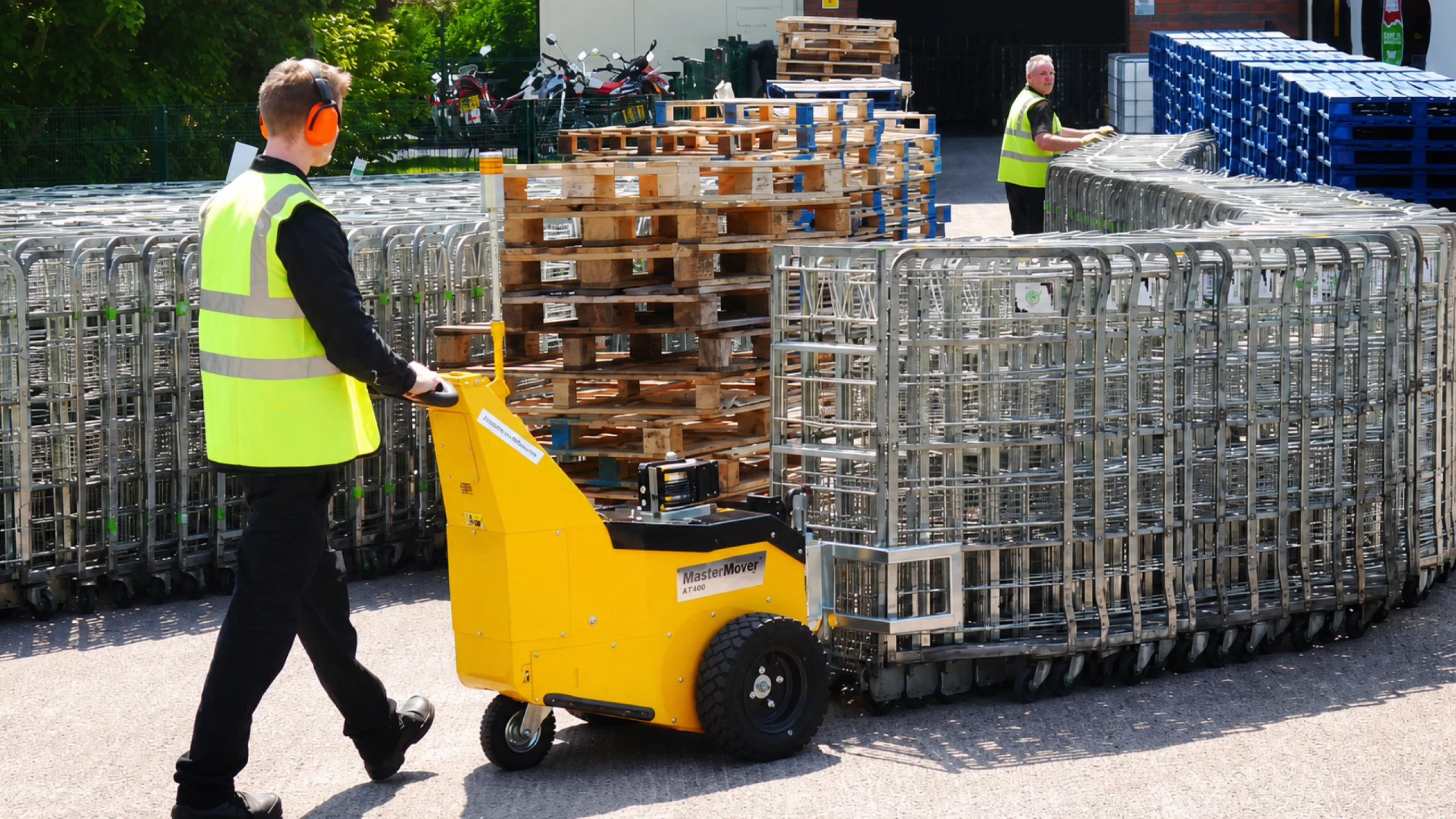 carts in dairy packaging