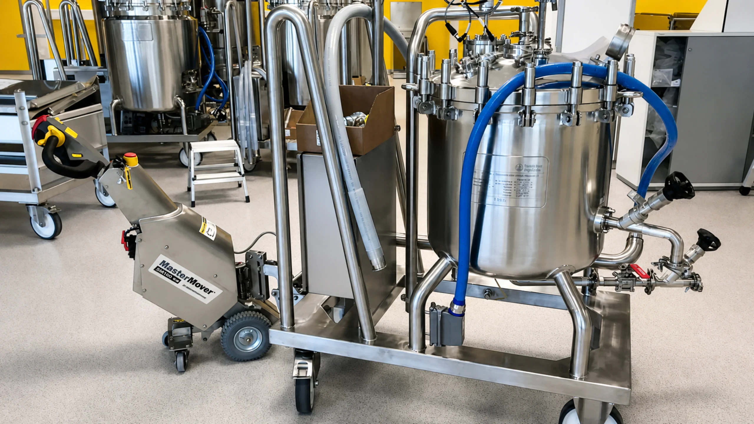 stainless equipment in clean areas